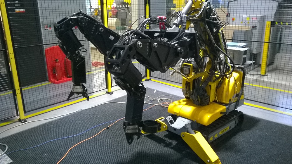 Brokk dual manipulator robot at Lancaster University by Antypodish