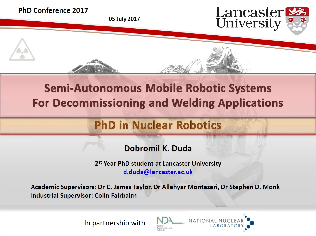 (PhD) Autonomous mobile robotic systems for remote handling by Antypodish